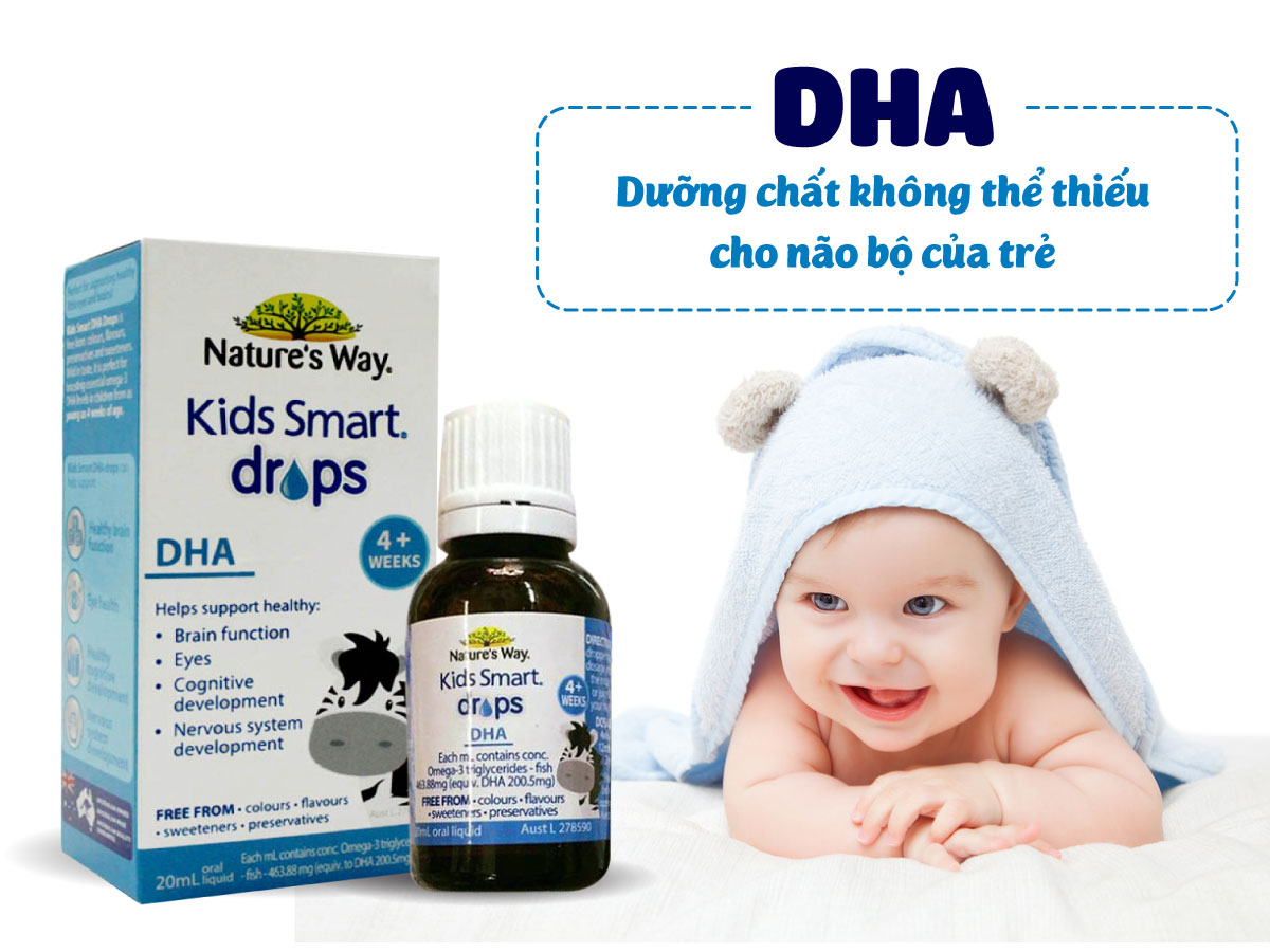 DHA Dạng Giọt Nature’s Way Kids Smart Drops Úc