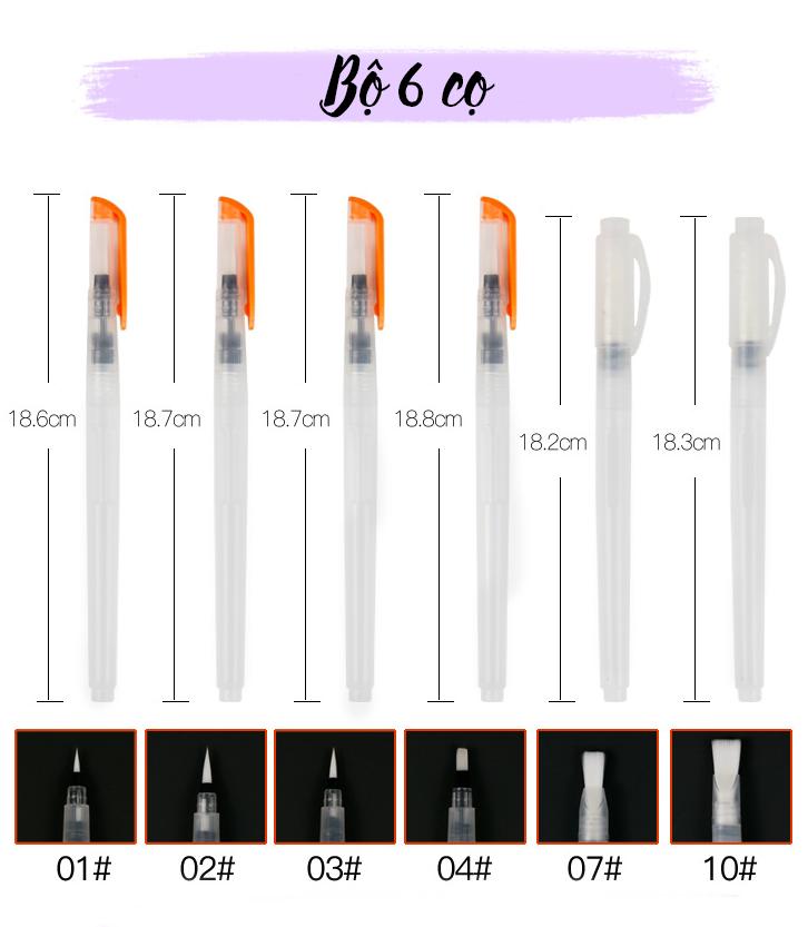 Bộ Cọ WaterBrush Giorgione Set 3 Cây / Set 6 Cây