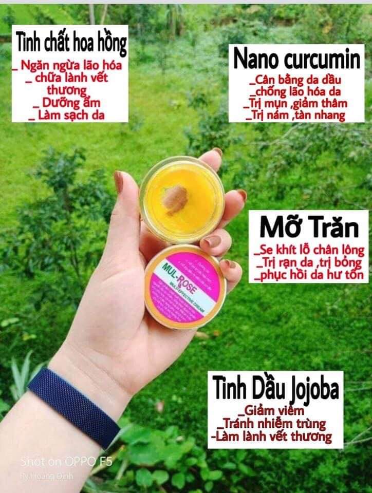 Kem Mulrose Tinh Chất Nghệ Curcumin Lọ 30gr