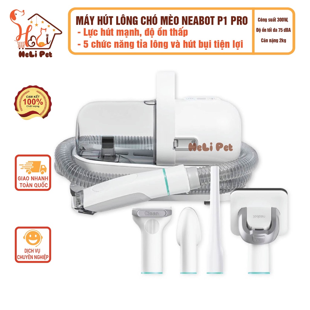 Máy cắt tỉa lông chó mèo neabot pet grooming p1 pro 5 chế độ, spa tại nhà cho thú cưng