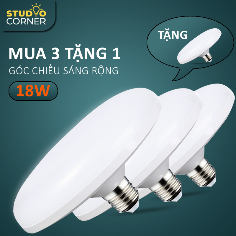 Bóng đèn led tròn hình đĩa bay tiết kiệm điện công suất cao 18W-24W-36W-50W, đuôi vít xoắn E27, tuổi thọ cao, ánh sáng trắng không gây chói mắt, không nhấp nháy, tiện dụng cho nhiều không gian nhà ở, văn phòng DDB