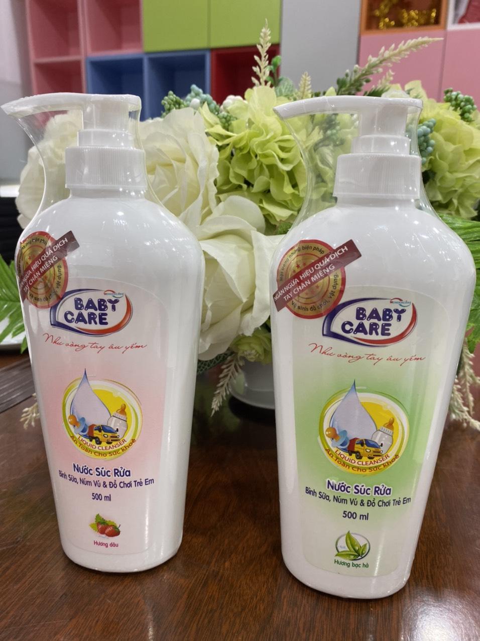 Nước Súc Rửa Bình Sữa Baby Care 500ml (Hương dâu)