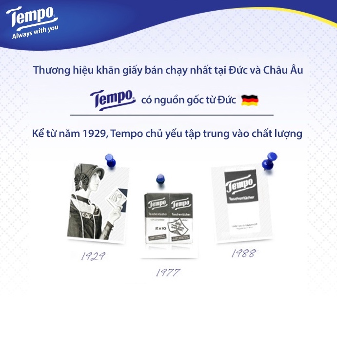 [COMBO 2 LỐC REGULAR] Khăn Giấy Tempo Regular Icy Menthol (10 gói/Lốc) - Thương Hiệu Đức