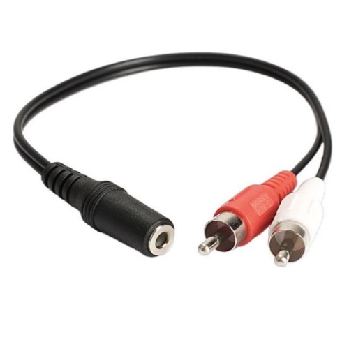 CÁP ĐẦU JACK 3.5MM CÁI RA 2 ĐẦU HOA SEN (AV ĐỰC)