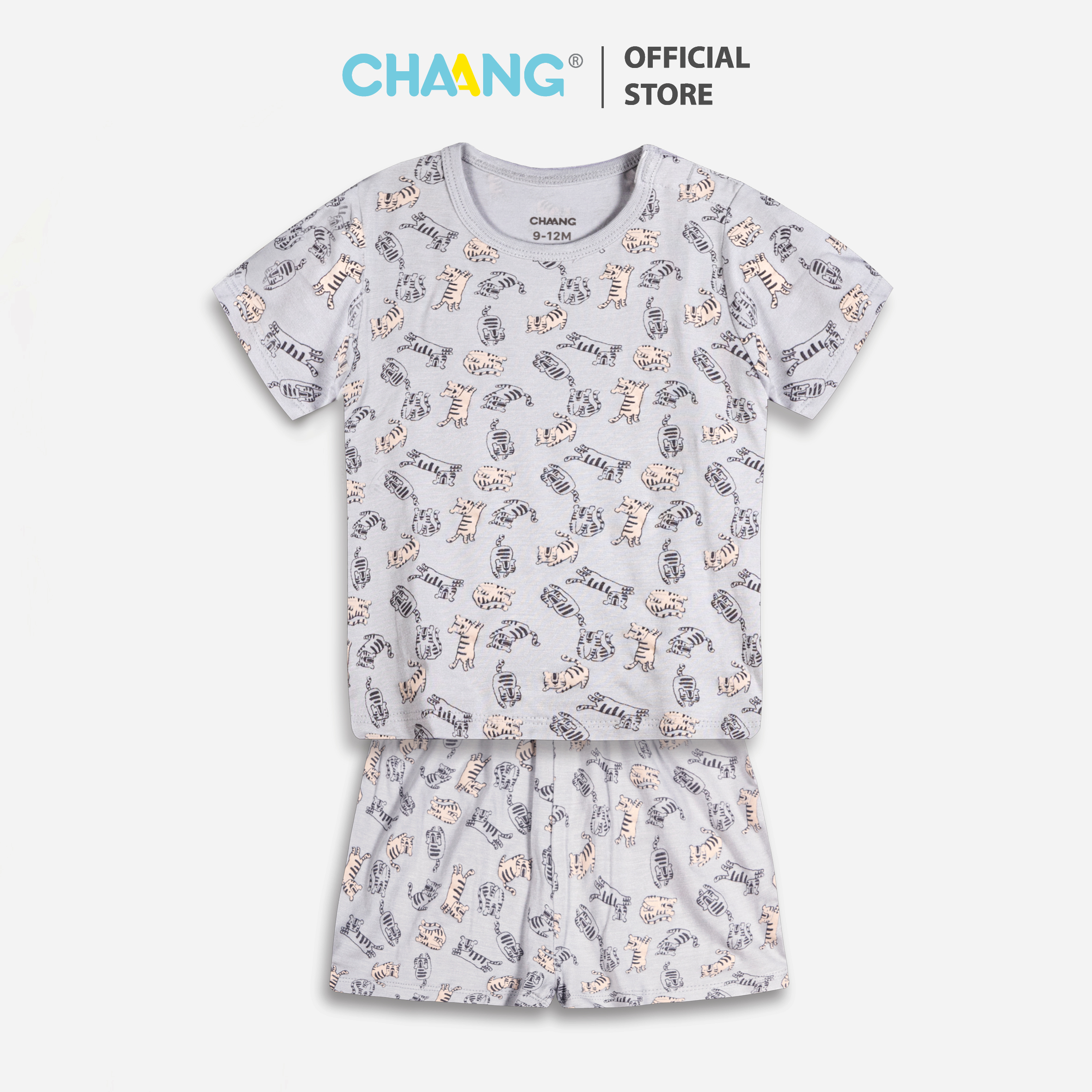[CHAANG]Bộ cộc cúc vai Tigger hổ xám cho bé Chaang