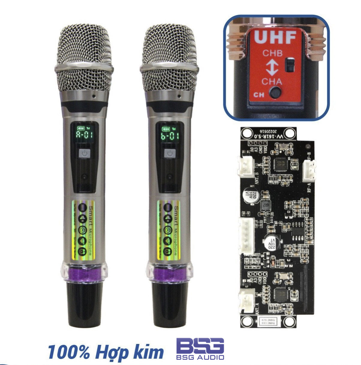 Micro Loa Kéo UGX-23 Cao Cấp Kim Loại Nhôm - 2 Kênh Riêng Biệt