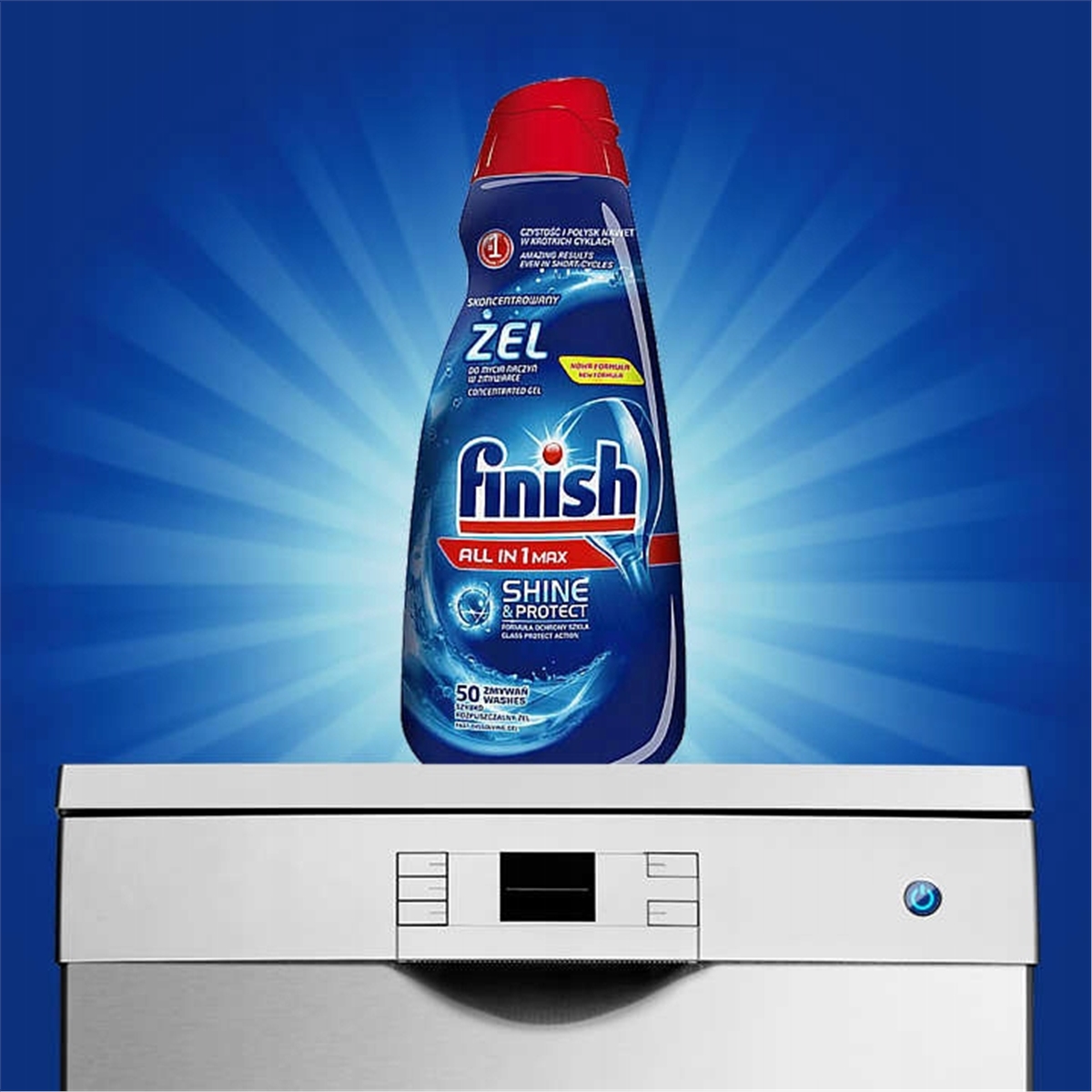 [Chính hãng] Gel rửa bát Finish All in 1 Max - 650ml