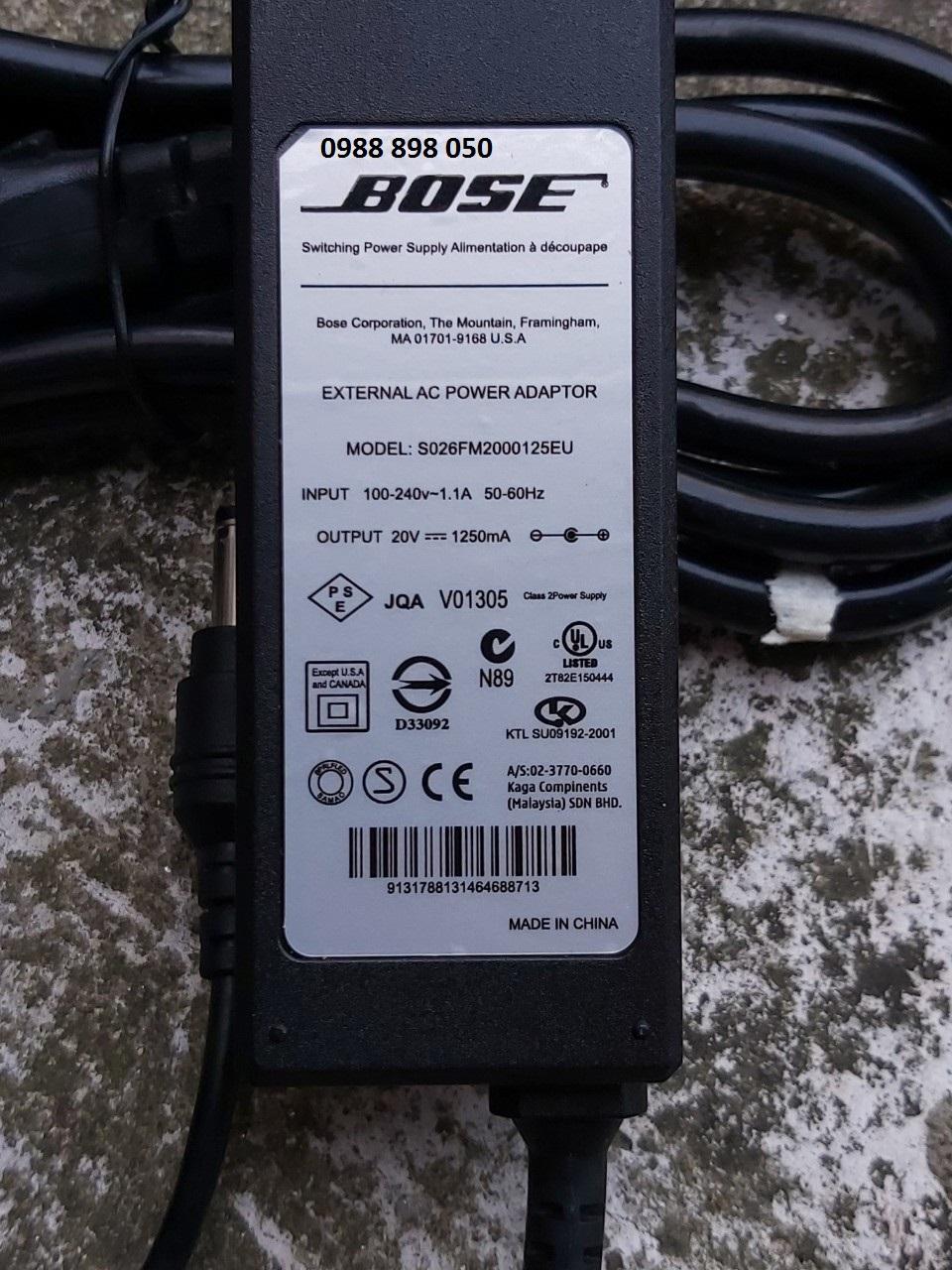 Sạc 20V-1250mA Loa Bo.se Bản Gốc