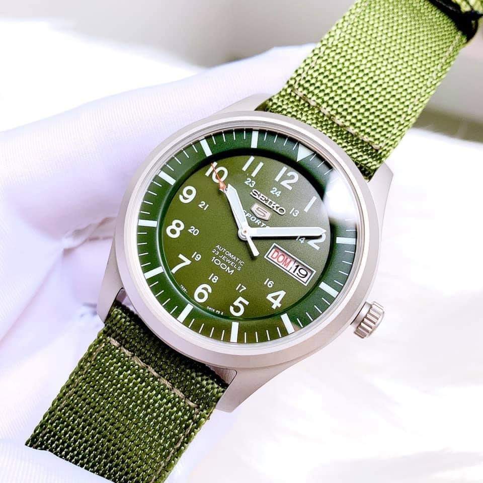 Đồng hồ thời trang nam Seiko 5 Automatic Quân Đội - Size 42mm