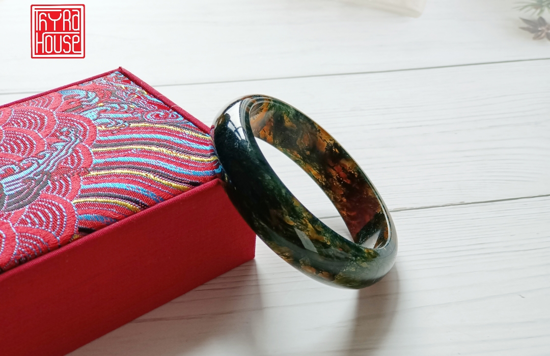 Vòng Băng ngọc thủy tảo Moss Agate