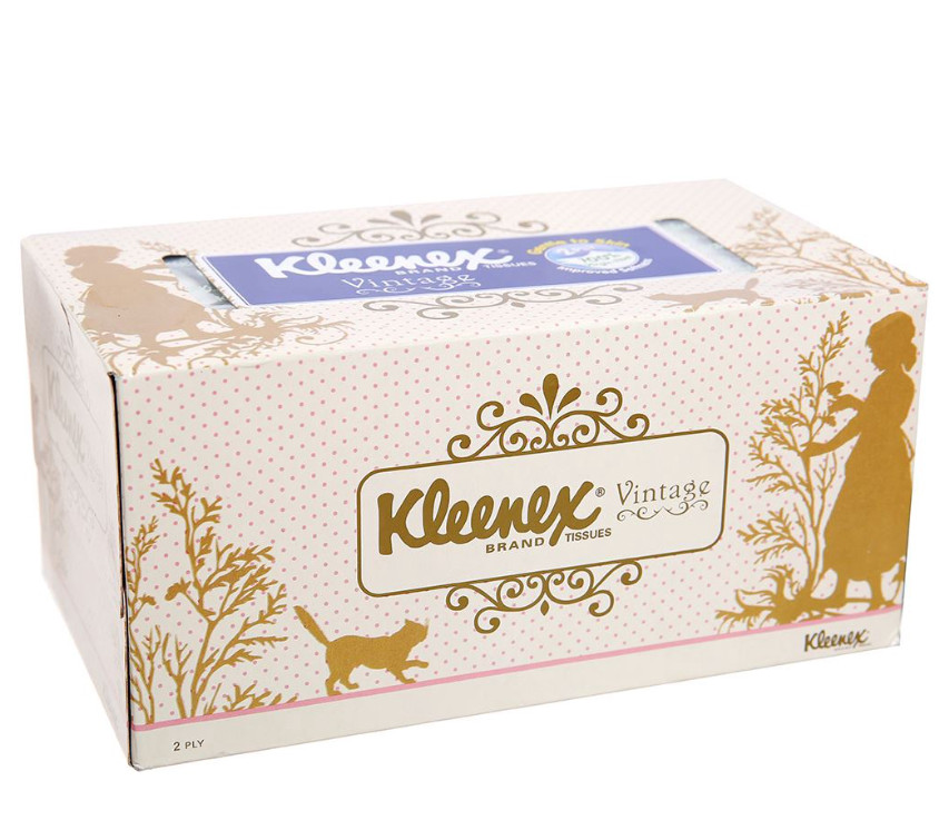 Giấy lụa hộp KLEENEX VINTAGE (150 tờ/hộp) 2 lớp