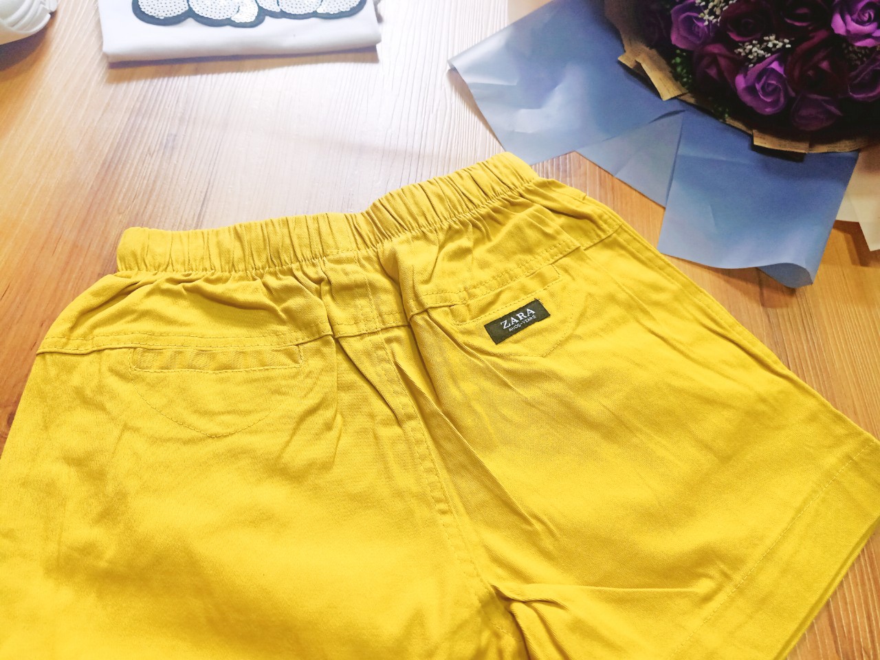 Quần Sọt Kaki Nữ Lưng Thun Có Nhiều Màu