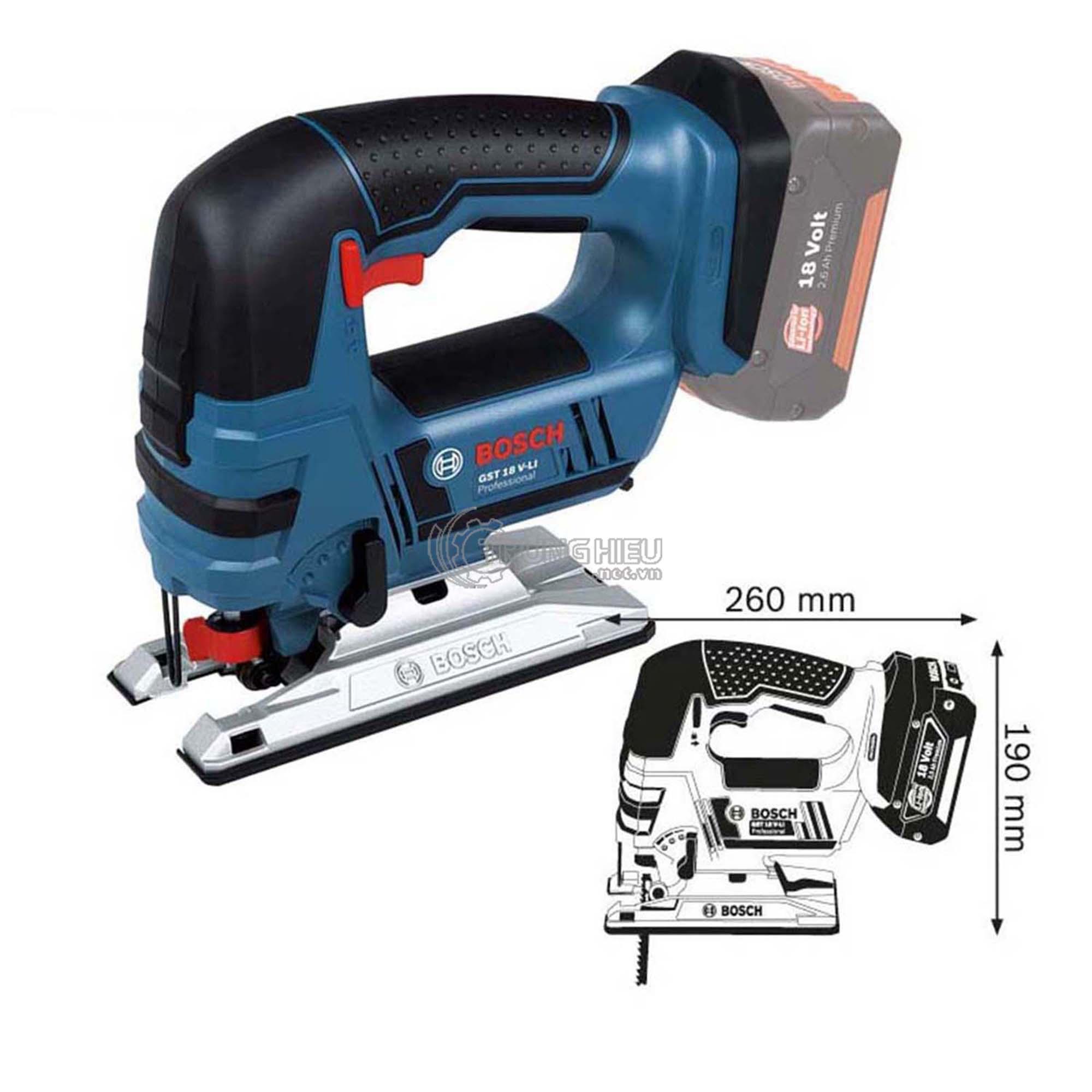 Máy cưa lọng dùng pin Bosch GST 18 V-LI