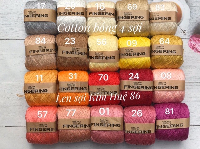 Sợi cotton bóng Fingering