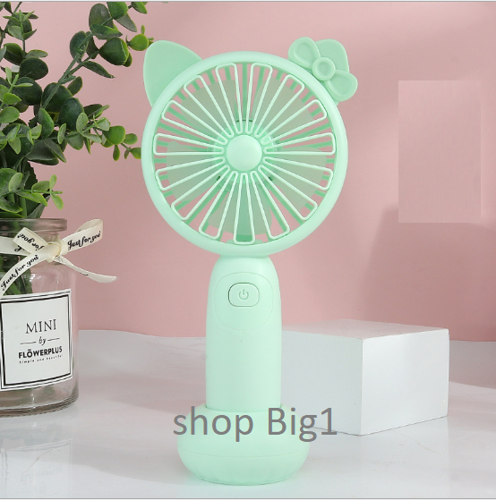 Quạt mini cầm tay tai thú có đèn Led