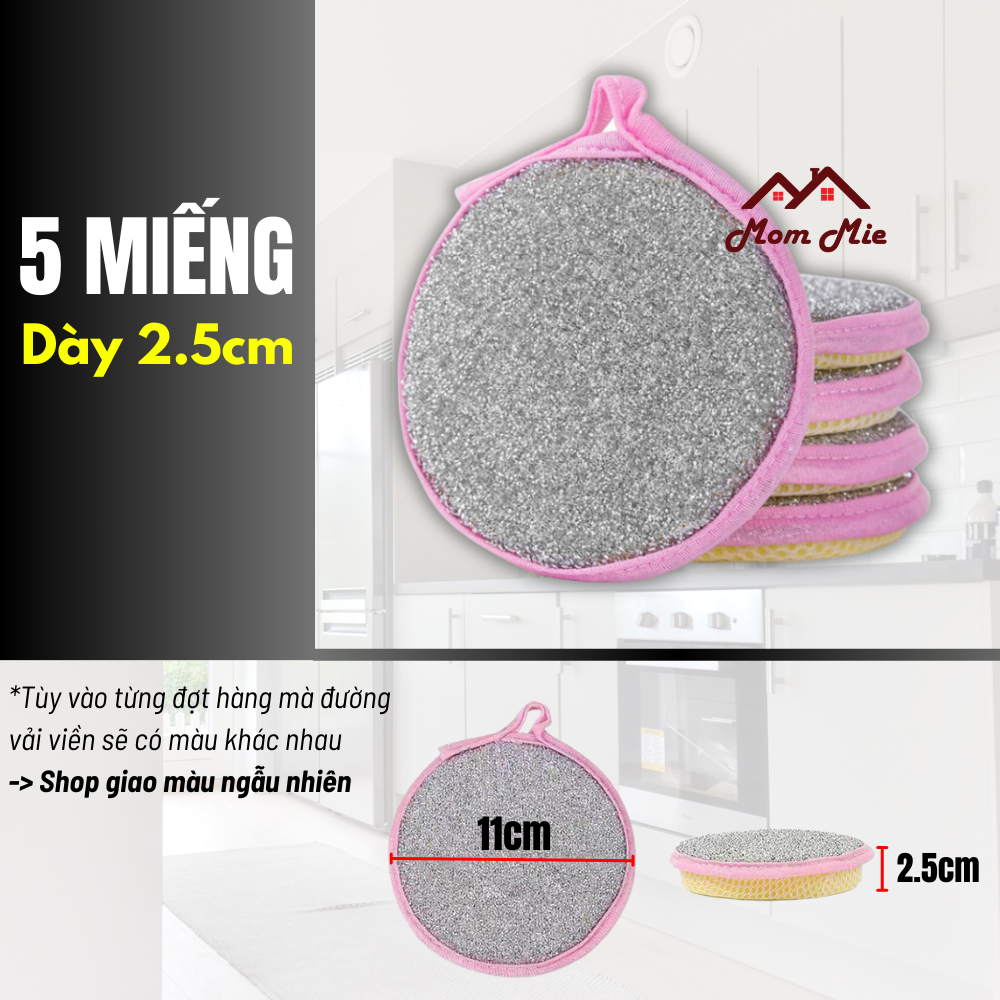 [HCM] Miếng rửa chén tròn 2 mặt nhiều size - J149