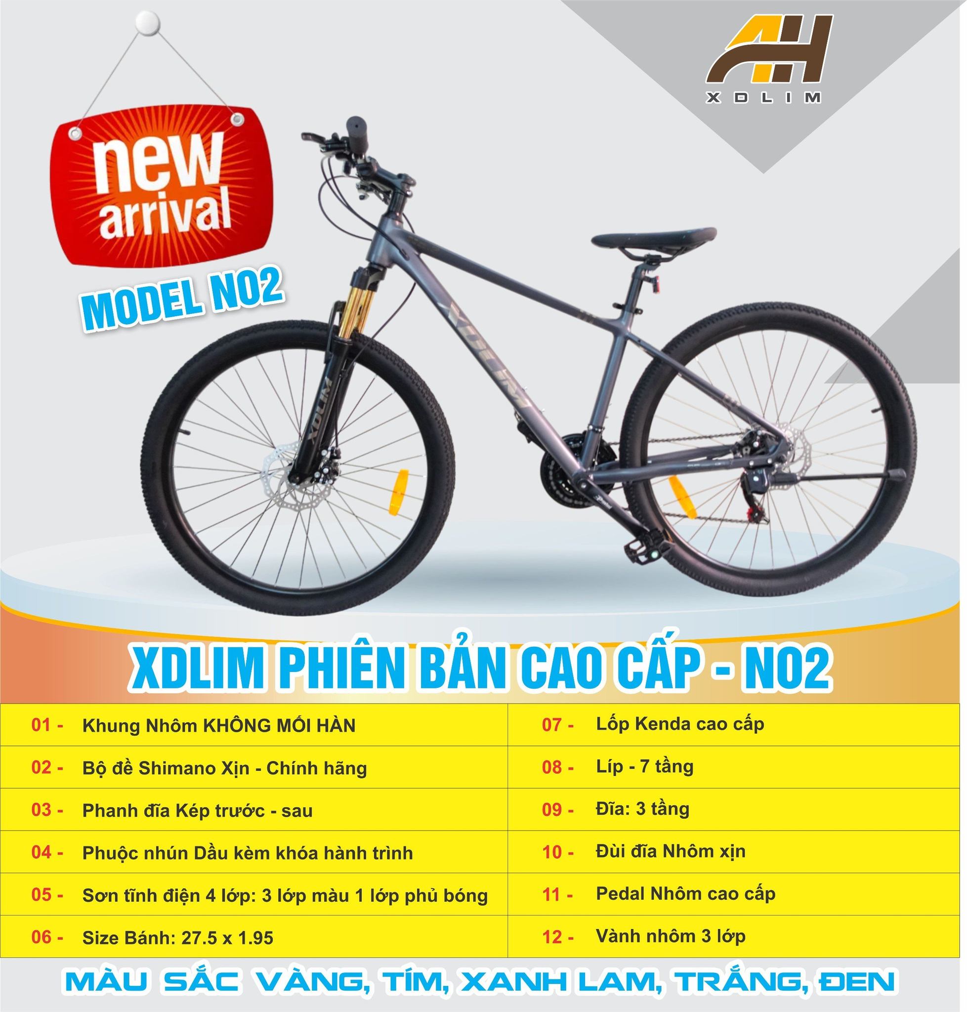 Xe đạp xdlim no2 - xe đạp địa hình khung nhôm