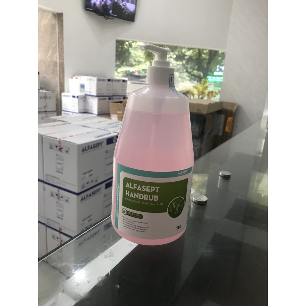 [Chai Lớn Tiết Kiệm] Dung Dịch Rửa Tay Sát Khuẩn Alfasept Handrub 1L