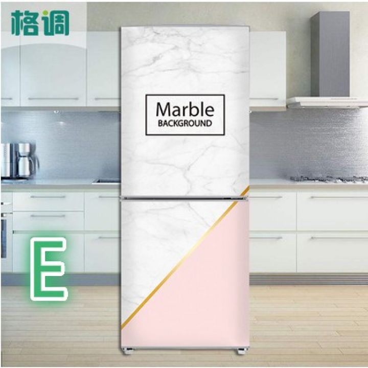 Miếng dán tủ lạnh - chống thấm nước - chất liệu decal bóc dán - phù hợp mọi loại tủ