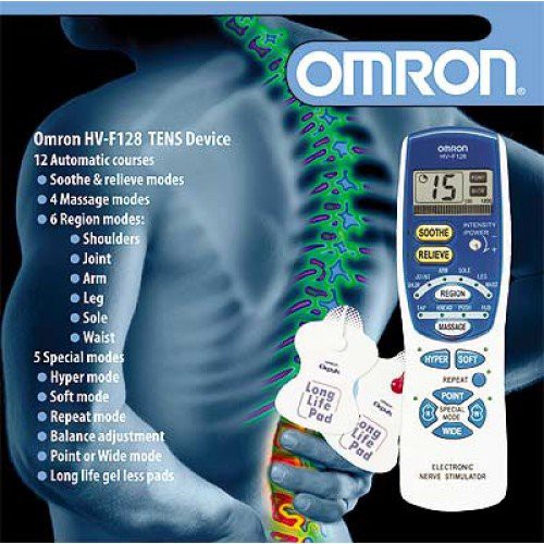 Máy massage xung điện trị liệu omron hv-f128 bảo hành 1 năm