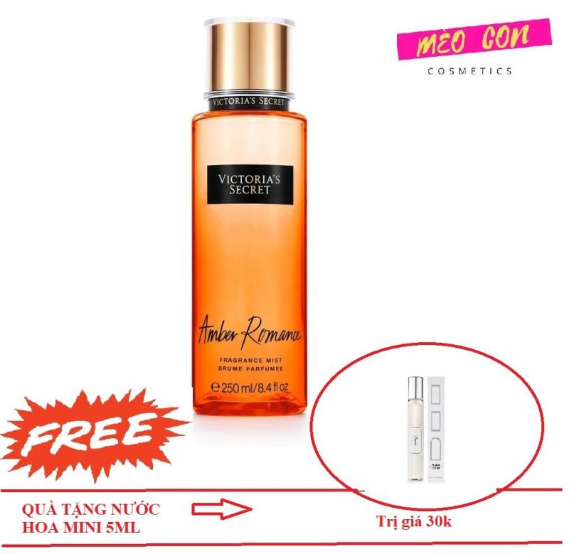 Xịt thơm toàn thân Body mùi Amber 250ml hương thơm ngọt ngào sang trọng (Tặng ngay 1 nước hoa 5ml)