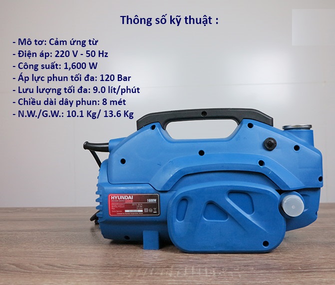 Máy Rửa Xe 1600W Hyundai HRX916