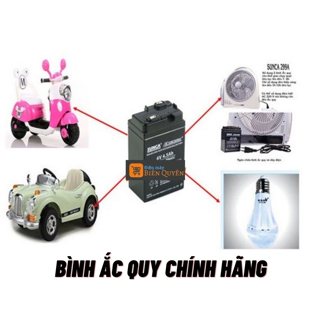 Bình ác quy 6V 4.5A cho quạt tích điện