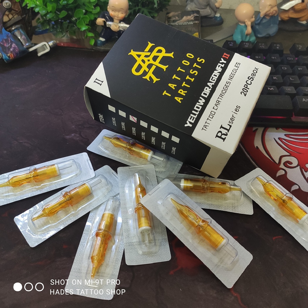 Kim xăm Pen 9RL đi nét Yellow Dragon ( 20 kim / 1 hộp )