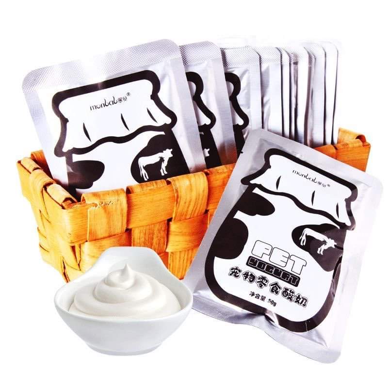 sữa chua dê monbab gói 50g cho chó mèo