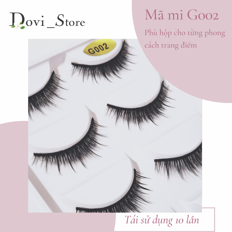 [HCM]Lông mi giả Mi Chồn Tự Nhiên  5 Cặp Nhiều Mã