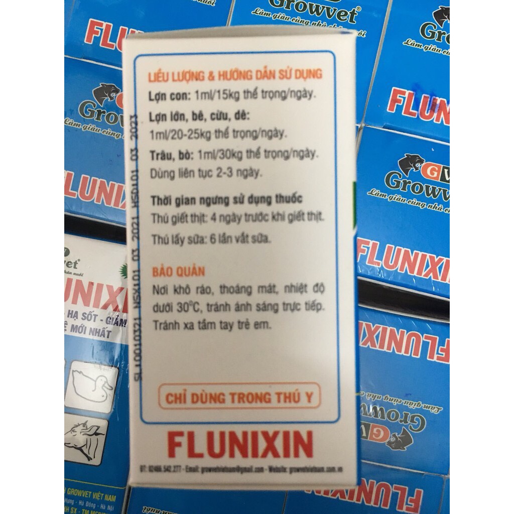 Flunixin 100ml - chỉ dùng trong thú y