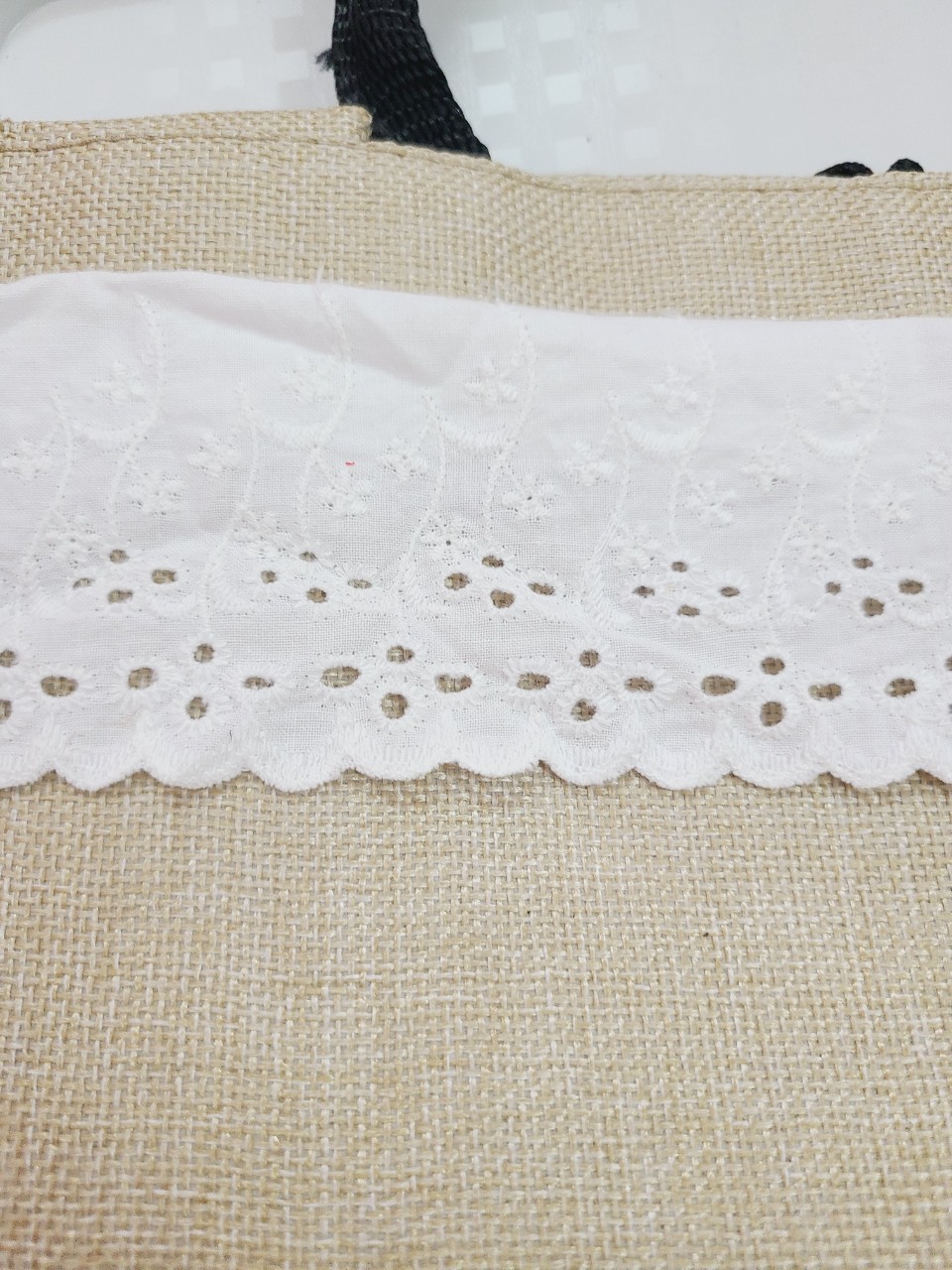 Vải thô viền * bảng 10cm* giá của 1 mét