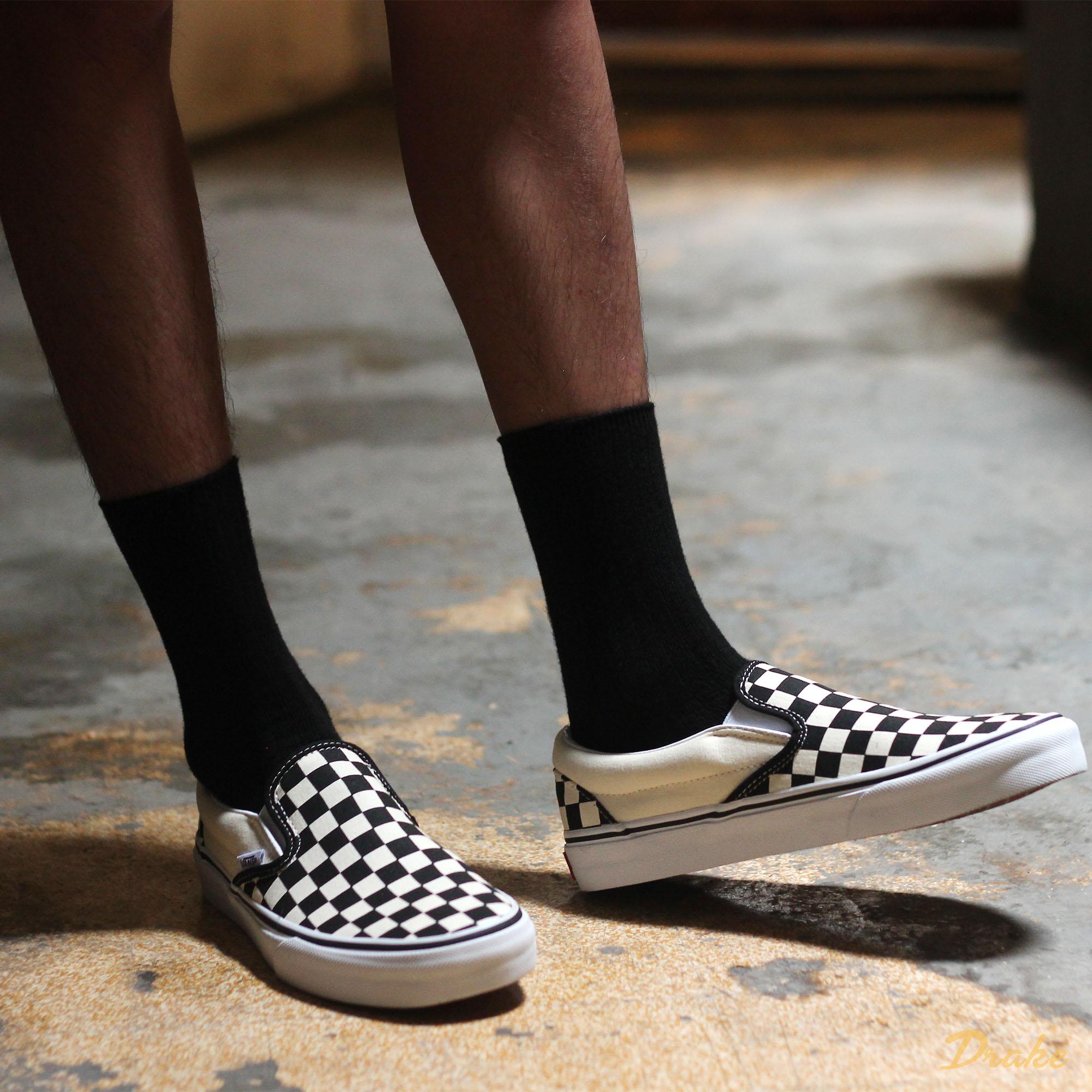 Giày Vans Classic Slip On Black&White VN000EYEBWW