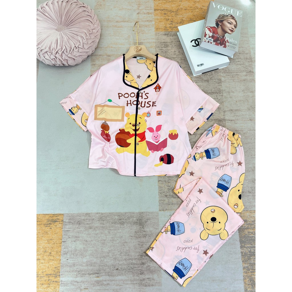 [HCM]SÉT BỘ PYJAMA LỤA LATIN 2D THIẾT KẾ