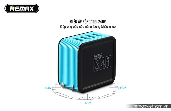 Củ sạc 4 cổng USB 3.4A Remax RP-U40 - Phân phối bởi Vietstore