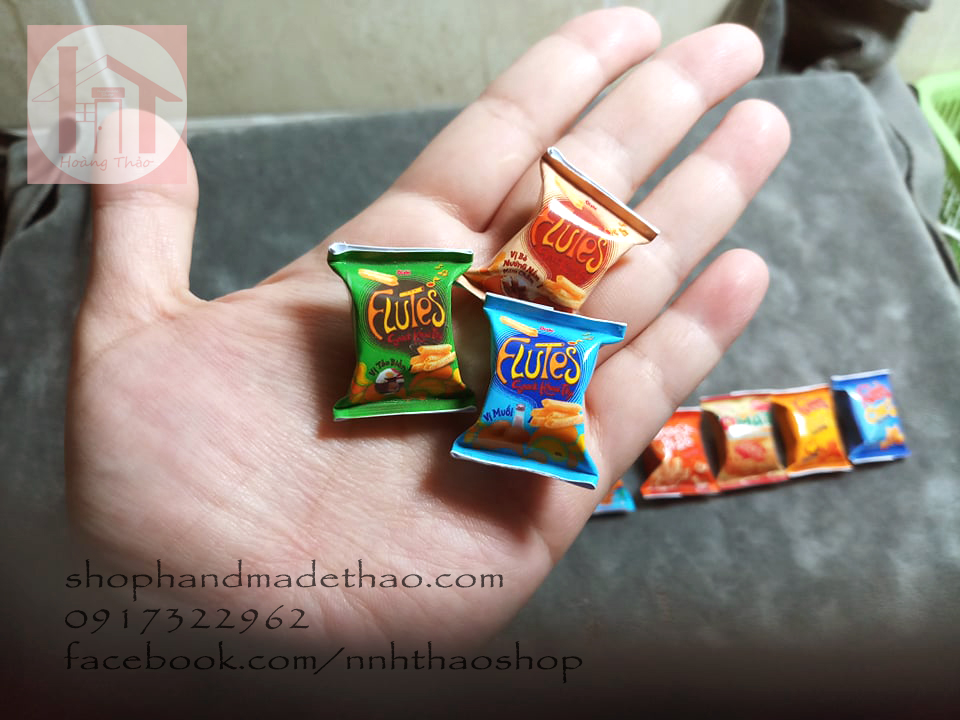 Đồ Tý Hon Trang Trí Mô Hình_Gói Snack bằng giấy
