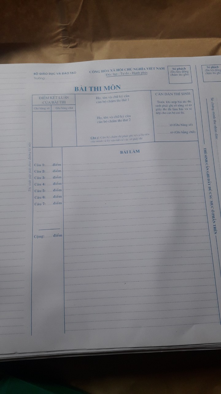Giấy thi a3 (100 tờ) -0974009169