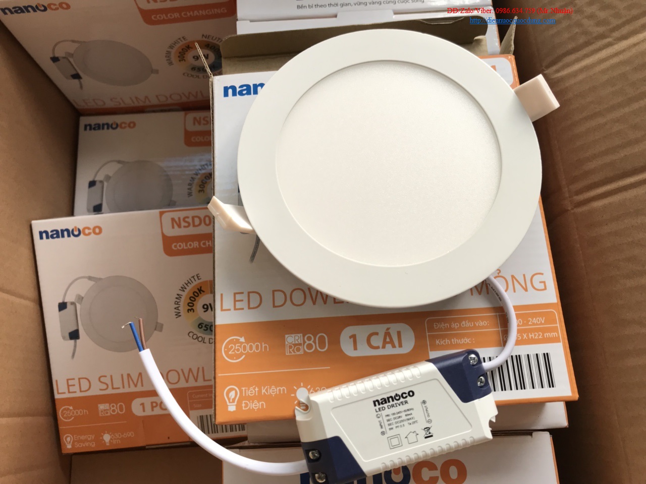 [HCM]Đèn Led Downlight âm trần Nanoco 6w NSD066( ánh sáng trắng )