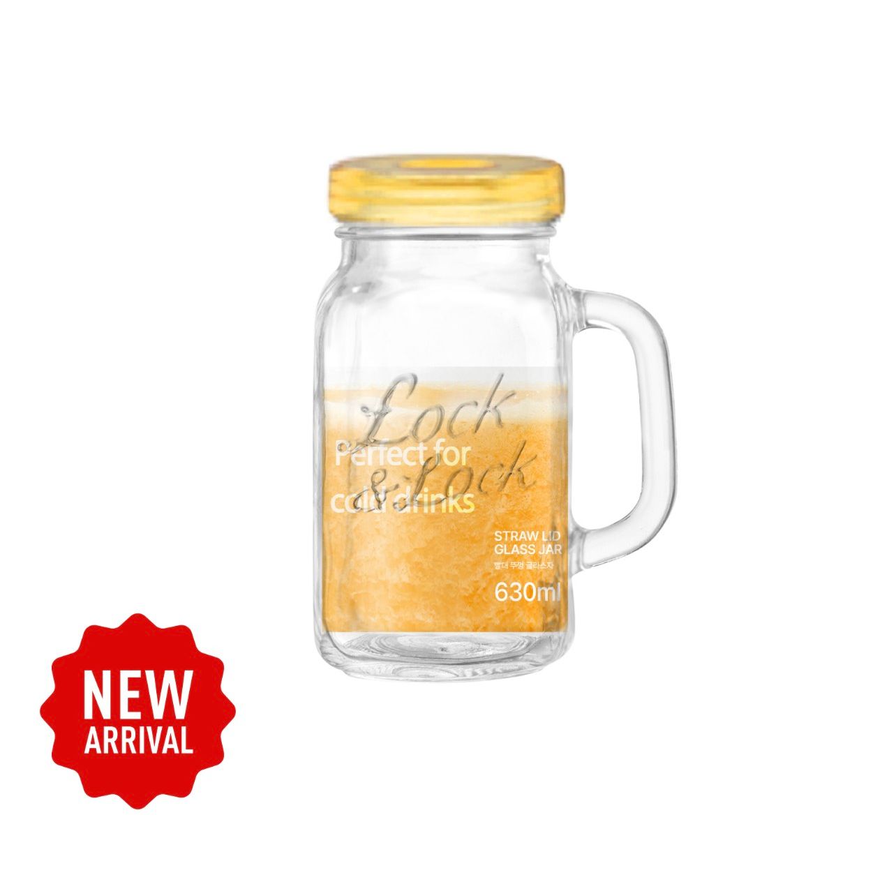Ly thủy tinh nắp nhựa có tay cầm Lock&Lock Glass Jar dung tích 630ml LLG002