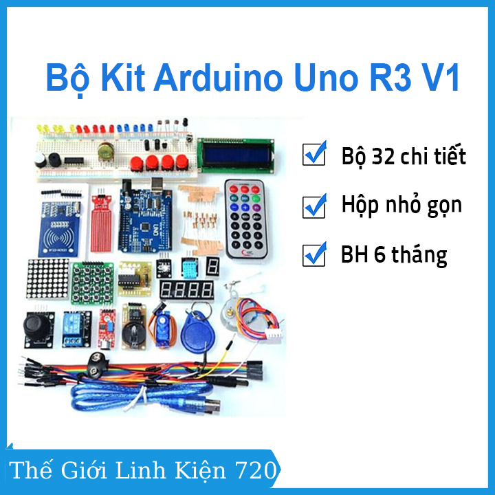 Combo set kit learning Arduino Uno R3 V1 basic warranty 6 months