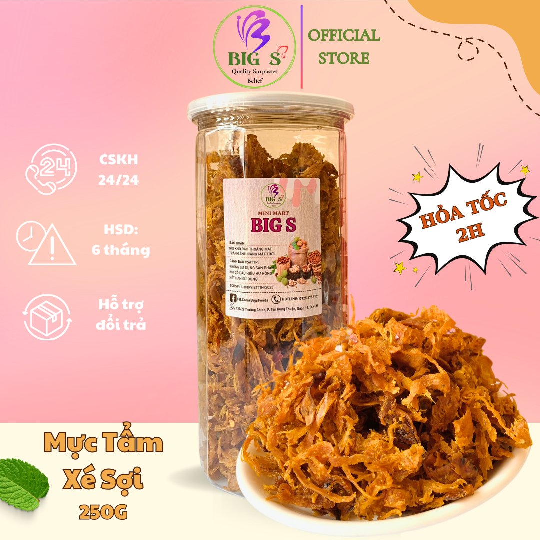 Mực tẩm xé sợi 500g bigs