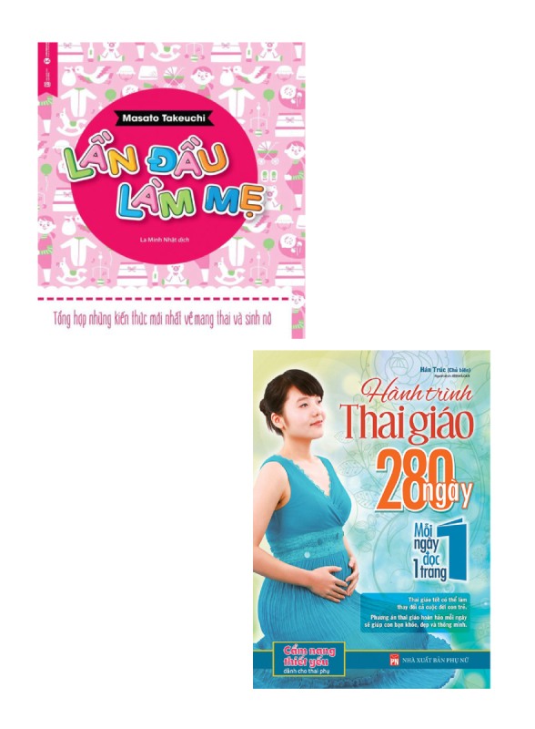 Combo Sách Hành Trình Thai Giáo 280 Ngày + Lần Đầu Làm Mẹ (Bộ 2 Cuốn) - Newshop