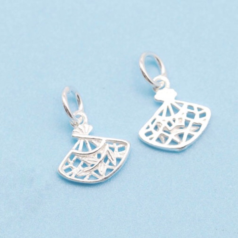 Charm treo bạc hình chiếc quạt - MH456