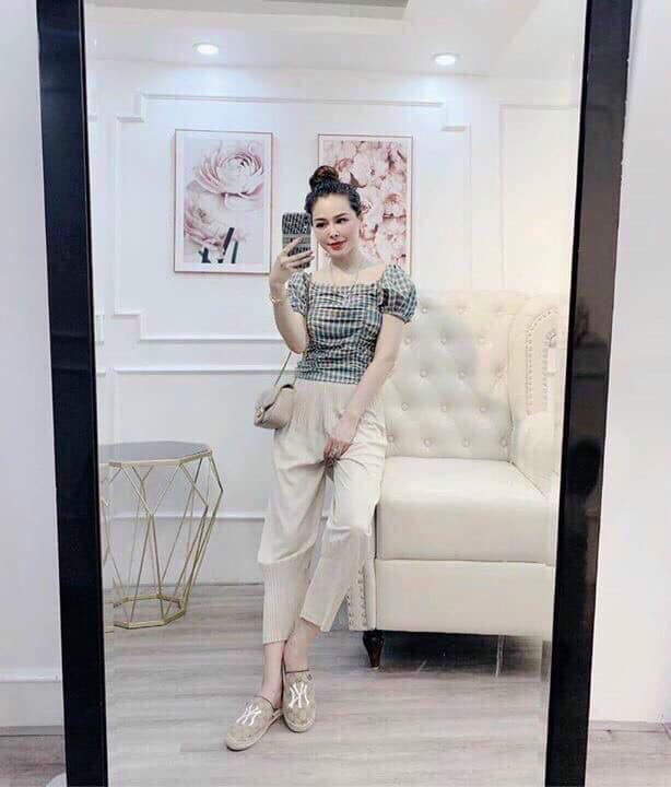 Quần bom thụng xếp ly QC