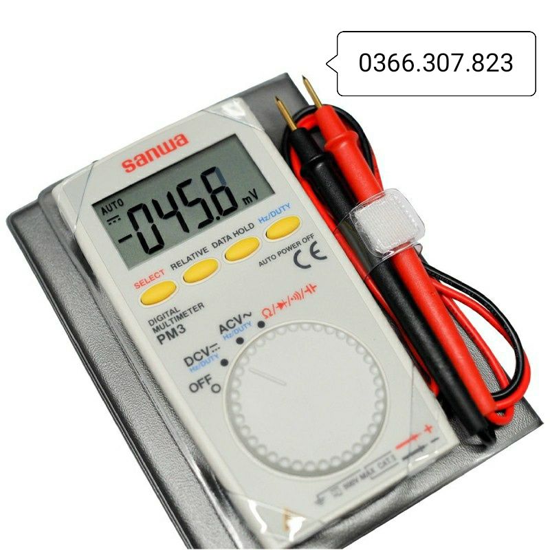 Sanwa PM3 Đồng hồ vạn năng bỏ túi đo tụ điện, tần số