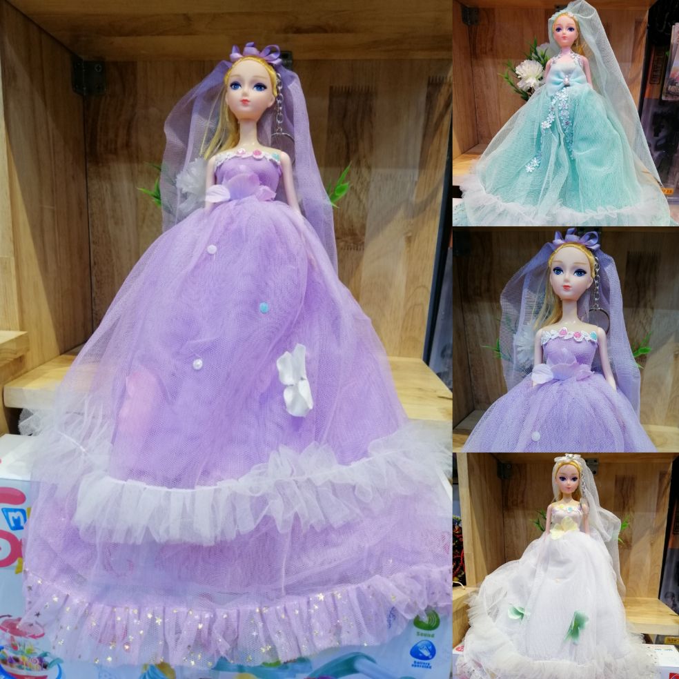 BÚP BÊ CÔNG CHÚA. CÔ DÂU SIZE 28CM.CẢ VÁY DÀI 38CM.