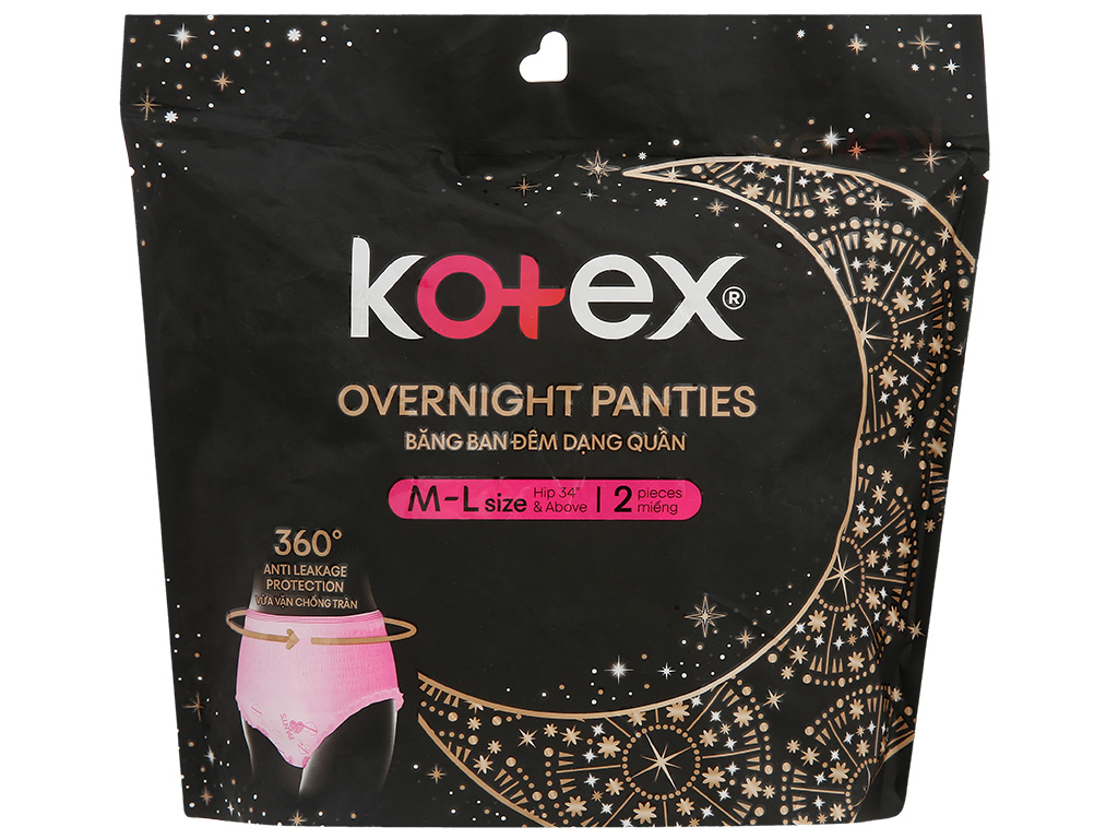 Băng vệ sinh ban đêm Kotex dạng quần 2 miếng
