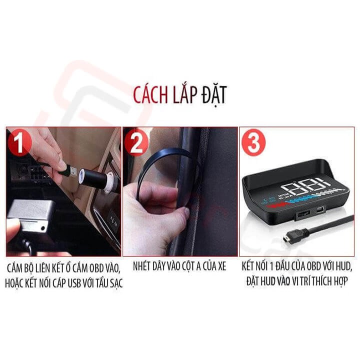HUD C100 - HUD M17 hiển thị tốc độ lên kính lái