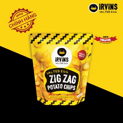 Khoai tây trứng muối Zig Zag 105g IRVINS - Small Salted Egg Zig Zag Potato Chips