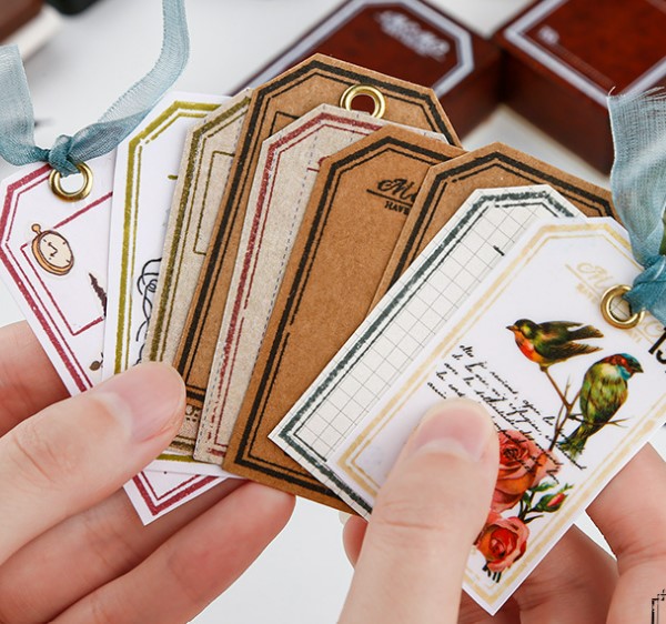 Con dấu gỗ khung viền vintage chất lượng Be Tiny Stationery